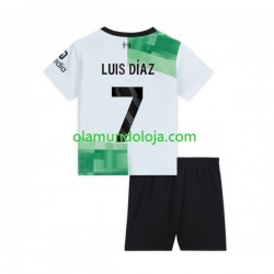 Camisola Liverpool Luis Diaz 7 Criança Equipamento Segundo 2023-2024 Manga Curta